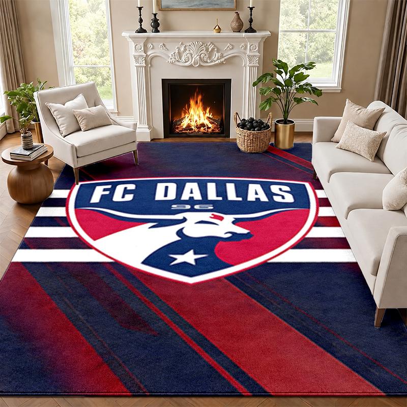 FC Dallas Carpet Door Mat for Living Room or Bedroom Protective Mat Under Chair Office Decoration Christmas Gift Birthday Present