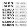 Car Tail Box Stickers Badge for Mercedes Benz SL63 SL65 SL300 SL320 SL350 SL500 SL550 SL600 ABS Rear Trunk Decal Emblem PQ7