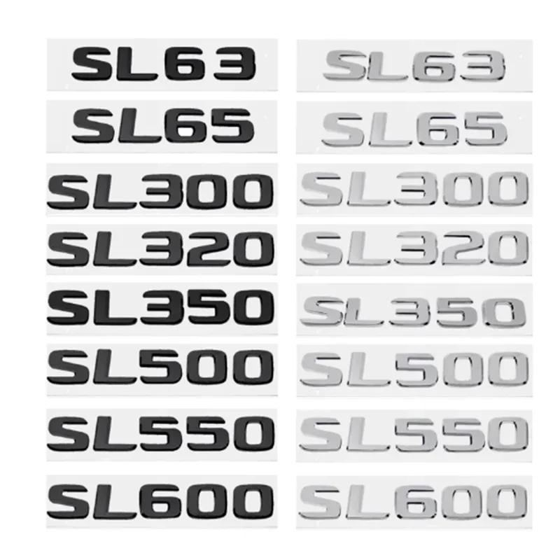 Car Tail Box Stickers Badge for Mercedes Benz SL63 SL65 SL300 SL320 SL350 SL500 SL550 SL600 ABS Rear Trunk Decal Emblem PQ7