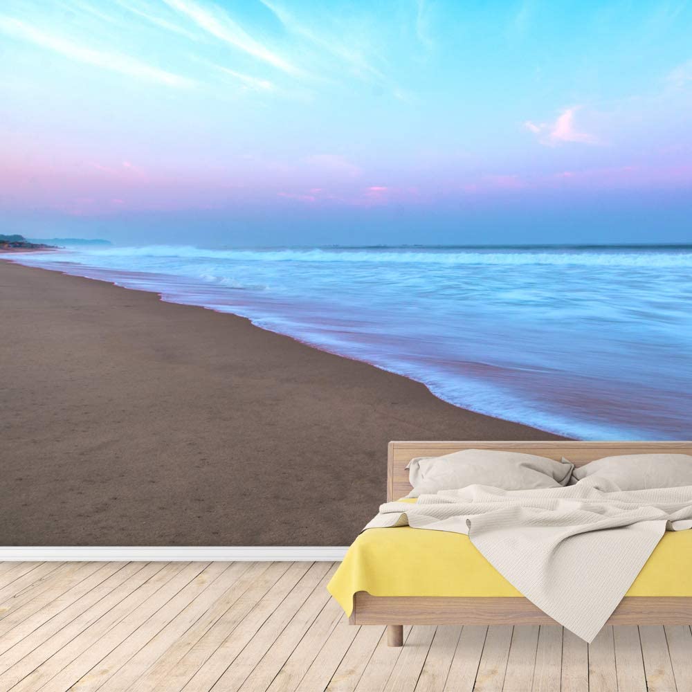 Beach Wallpaper Romantic Beach Mural Removable Beach Wallpaper Wall Sticker for Bedroom Living Room