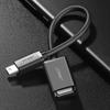 Mini USB-B (male) - USB-A (female) OTG adapter 10cm - gray