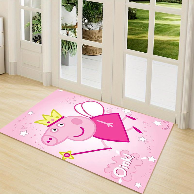 1Pc Peppa Pig Ice Cream Party Carpet Rug Customizable Soft Washable Antislip Home Living Room Sofa Mats Personalized Rug 0917106