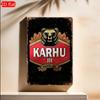 Винтажная металлическая жестяная вывеска с эмблемой медведя Karhu Декор для стены в деревенском стиле с текстом KARHU Идеально для домашнего бара или мужской комнаты