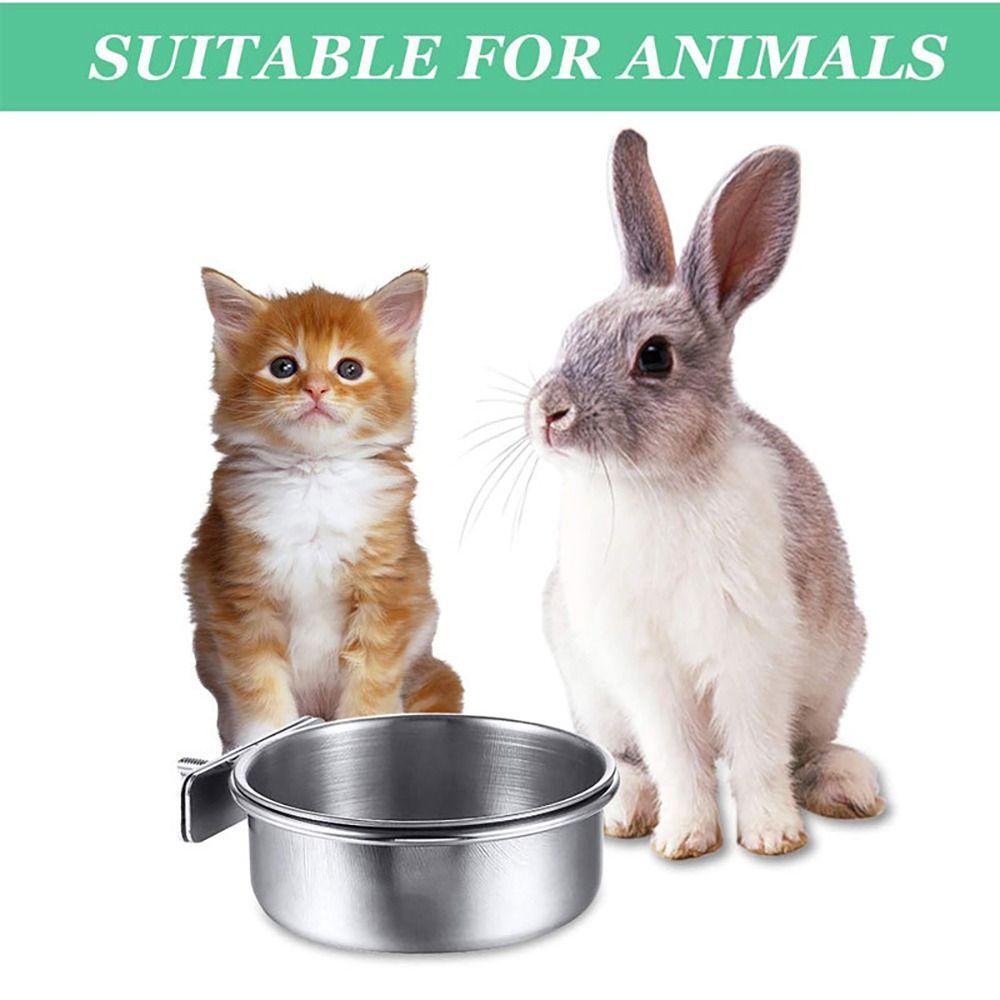 Food Box Stainless Steel Anti-gnawing Bird Feeder Pet Feeder Food Water Feeding Bird Food Cup