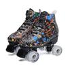 Adult Double Rows Skates Men and Women Roller Skates Double Rows of Wheels Children's Roller Skates Baby Beginner Quad Skates