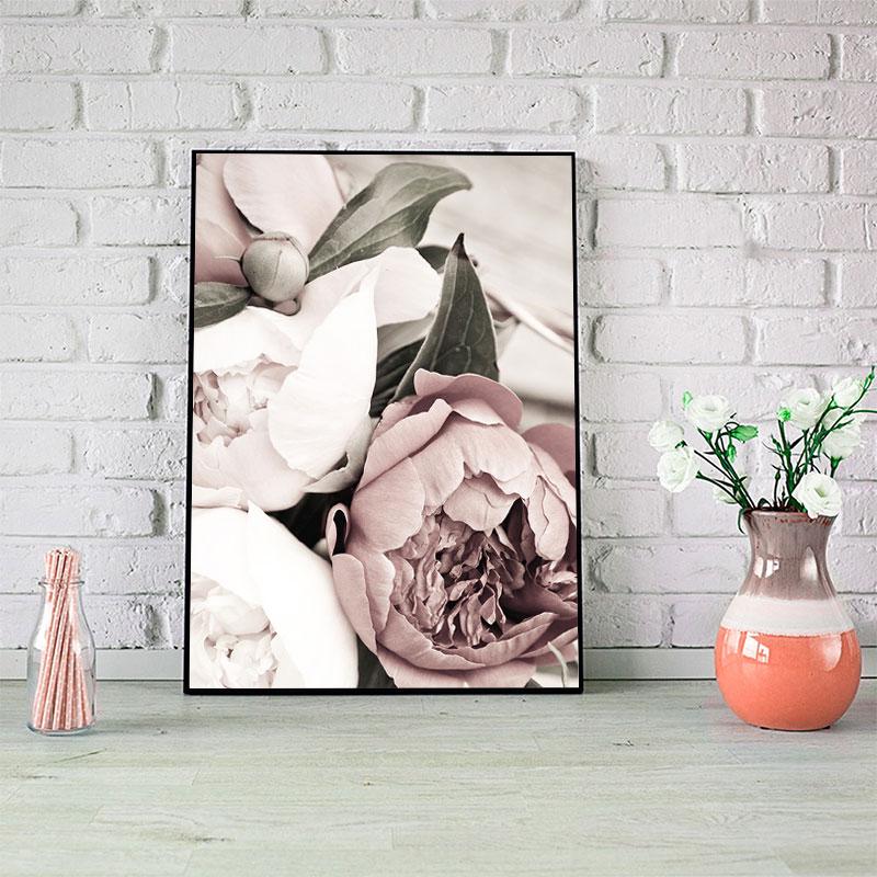 Скандинавский цветок, настенное искусство, скандинавский холст, картина, постер и принт, современное ботаническое цветочное украшение, картина для гостиной