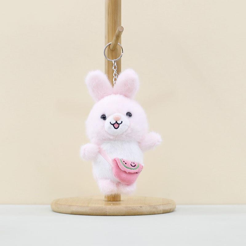 Mini Plush Cozy Dog Rabbit Cat Keychain Doll Backpack Toy Perfect Idea Gift