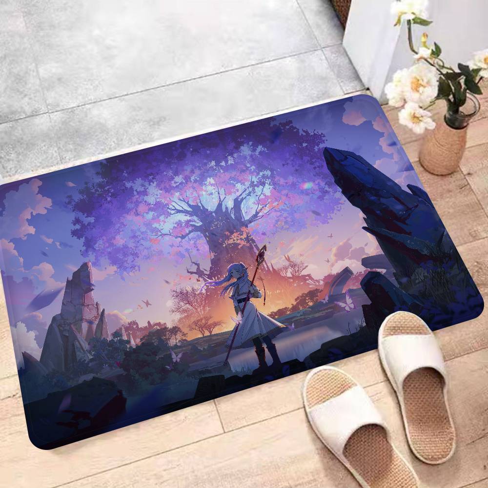 Аниме Фрирен Коврик для входной двери Скандинавский стиль Спальня Гостиная Придверный коврик Дом Балкон Противоскользящий Современный домашний декор