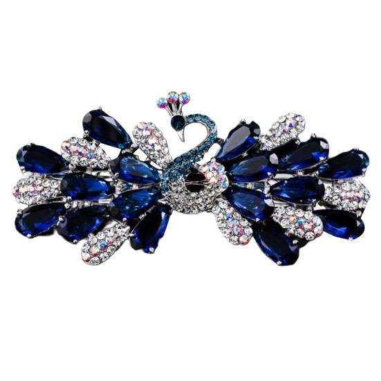 Красивый нескользящий нежный головной убор для женщин, заколка для волос со стразами и симметричной геометрией для зажима для свиданий