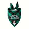 Christmas Dog Bandana with Santa & Snowman Design- Adjustable Holiday Pet Headband,Festive Pet Accessory,Dog Christmas Clothes