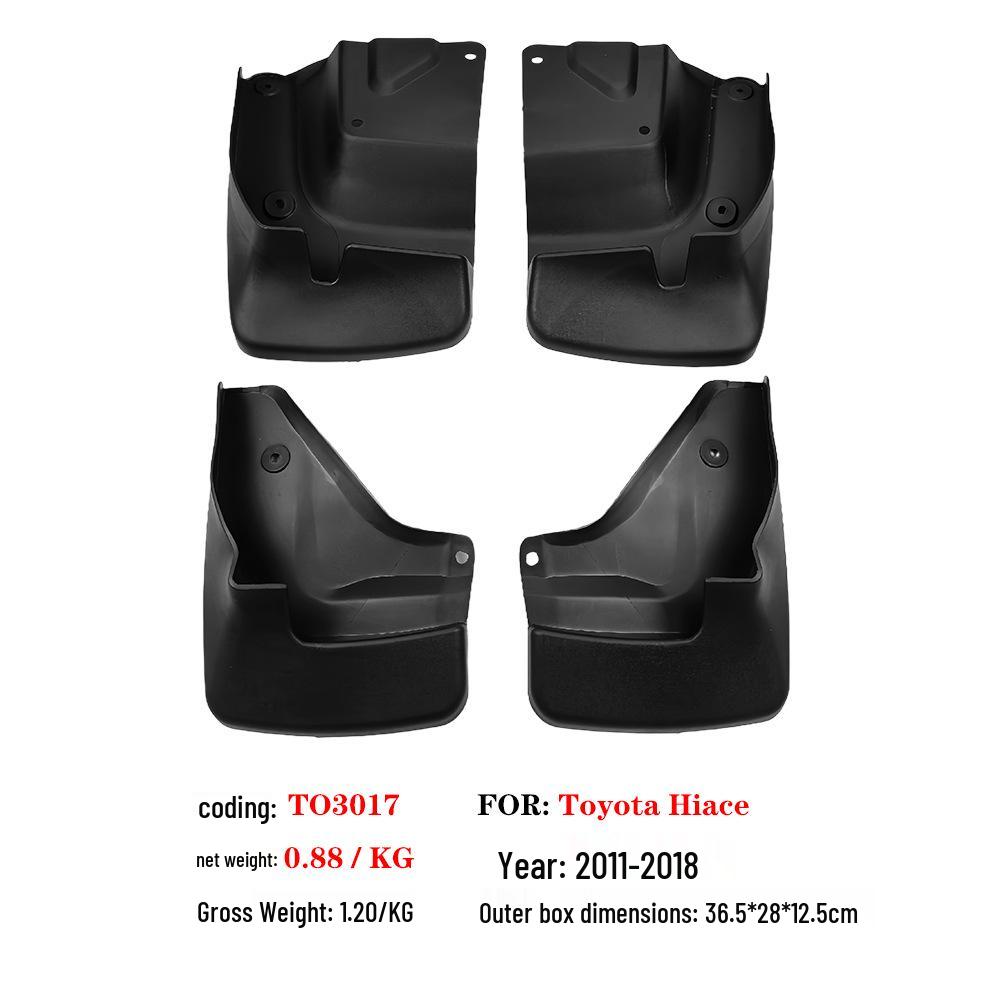 Подходит для Toyota Hiace KDH200 2011-2018 Передние и задние брызговики с кожаными шайбами.