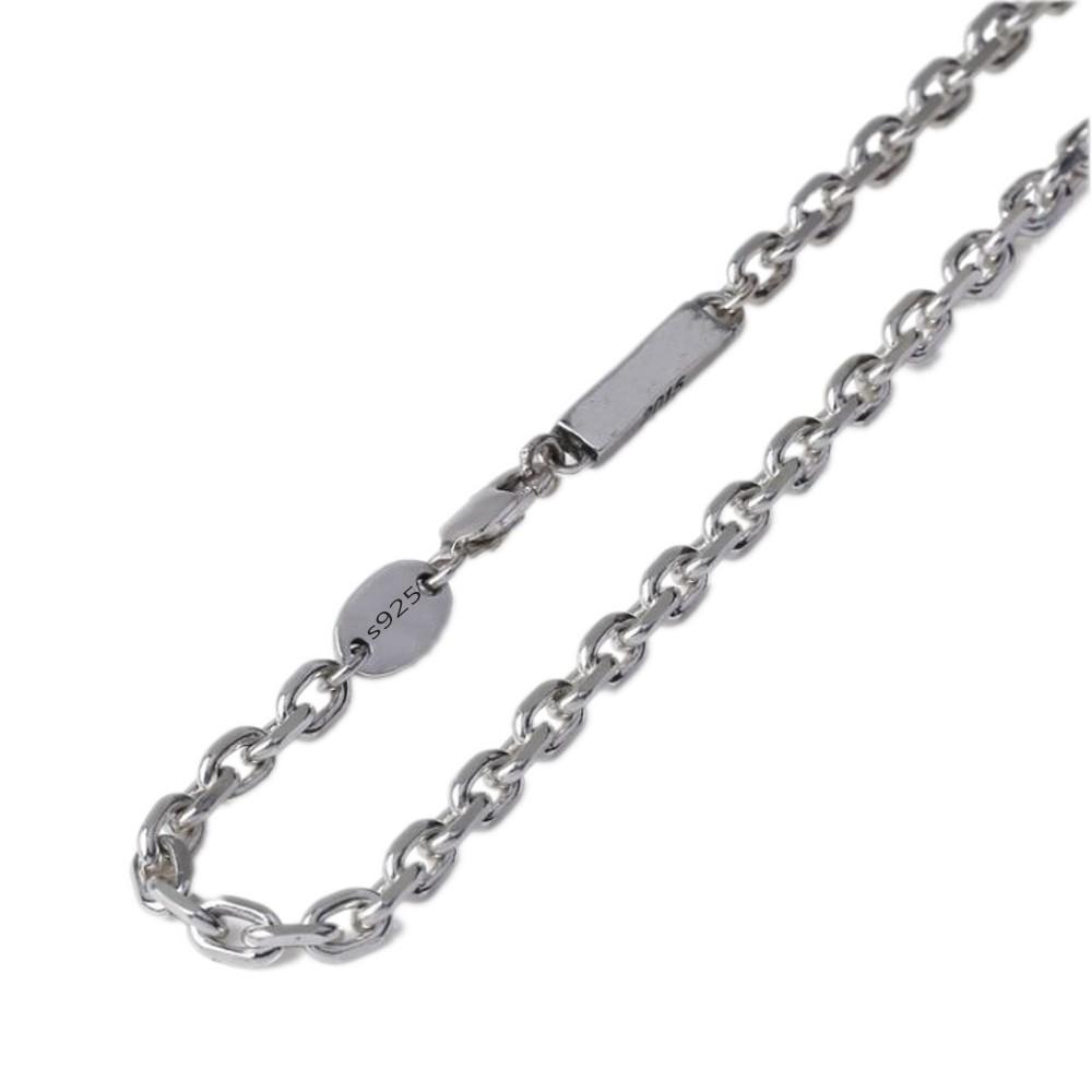 Новое ожерелье из стерлингового серебра 925 пробы, модные ювелирные изделия, прямоугольная цепочка 4 мм, настоящее твердое ожерелье из серебра 925 пробы для мужчин и женщин