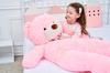 IKASA Stuffed Toy Giant Bear Cute Animal Plush Pillow Pink 100cm