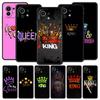 Чехол для телефона с короной QUEEN & KING для пары для Xiaomi 14 13T 12T Pro 12 13 11 Ultra Mi Note 10 Lite 10T 5G 11X Pro 11T 11i 9T