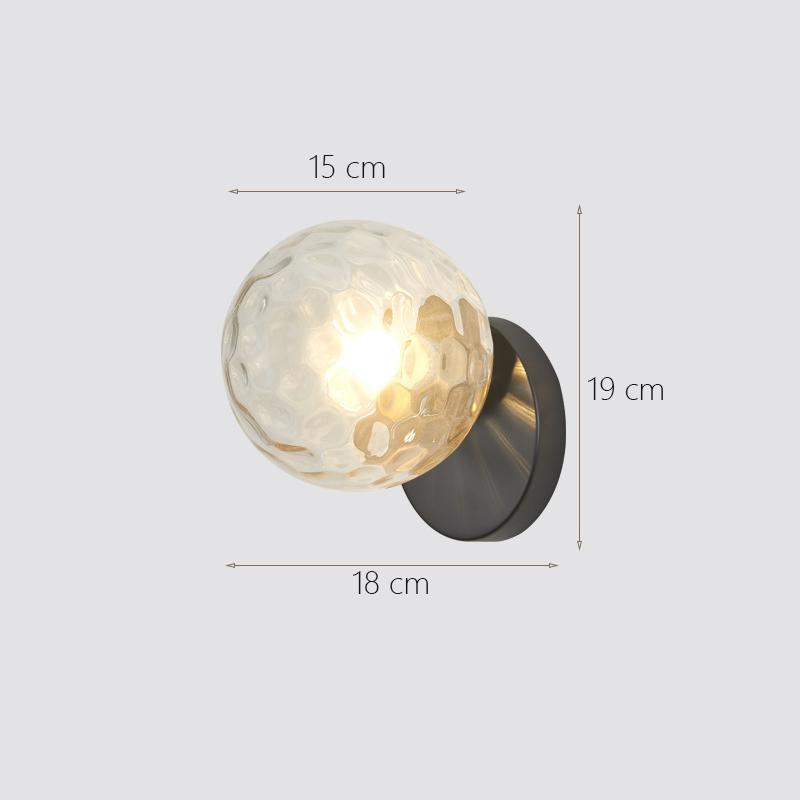 LED Wall Lamps Lighting with Glass Ball for Bedroom Living Room Indoor Wall Lights for Aisle Corridor Interior Wall Sconce