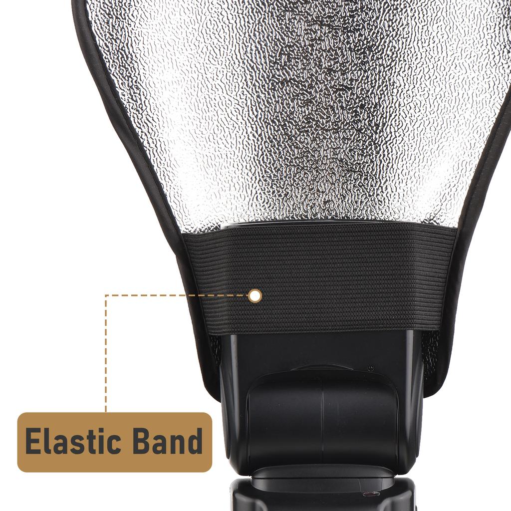 Портативный универсальный отражатель вспышки для камеры, рассеиватель Speedlite, серебристый и белый цвета