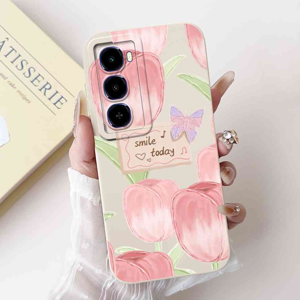 For itel City 100 4G C671L Case Cute Cat Luxury Flower Soft Silicone Back Cover For ITEL City100 4G 6.75" Phone Cases Bumper