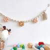 Happy Birthday Banner Handmade Tassels Flower Pendant Flag Hanging Bunting Decoration Baby Shower Birthday Party Supply