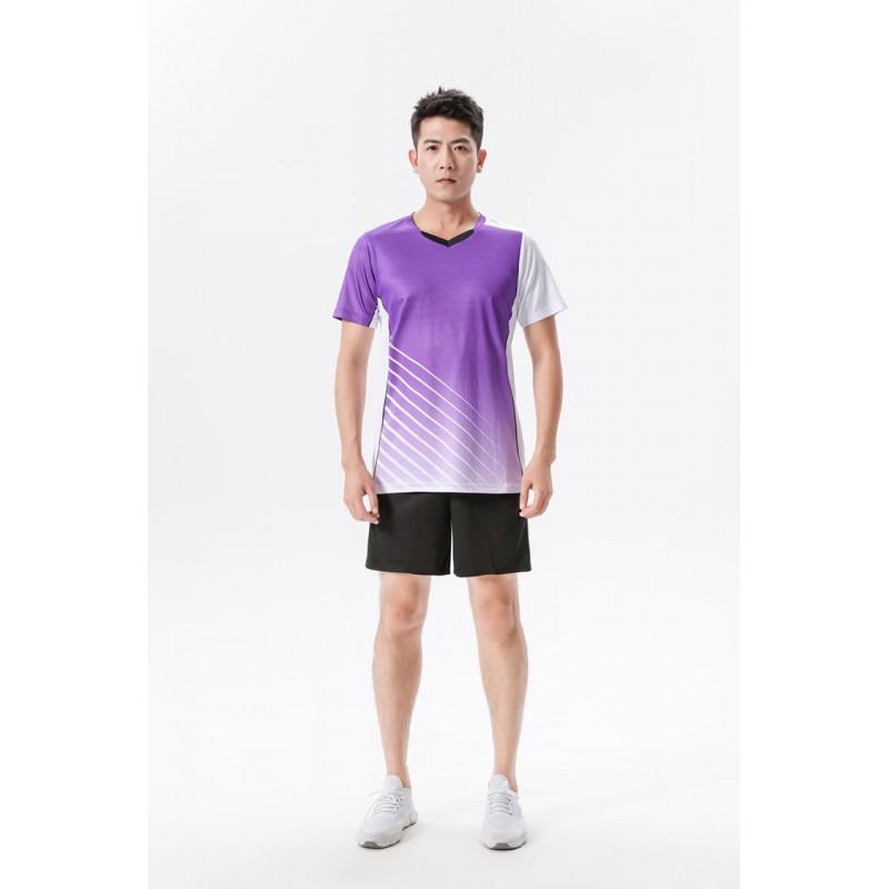 Men Women Short Sleeve Sports Shirts Quick Dry Breathable Volleyball Badminton Tennis Training