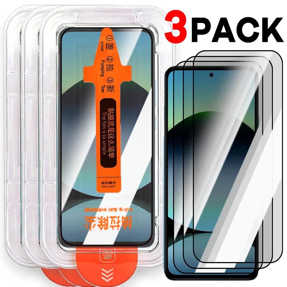 3-1 шт. Закаленное стекло для Redmi Note 13 Pro 14 4G 5G Без пыли Легкая установка Защитные пленки для экрана Защитная пленка от царапин
