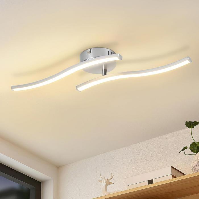 Plafonnier LED - NETTLIFE - Plafonnier Nettlife - 12W - 3000K (blanc chaud) - Métal blanc