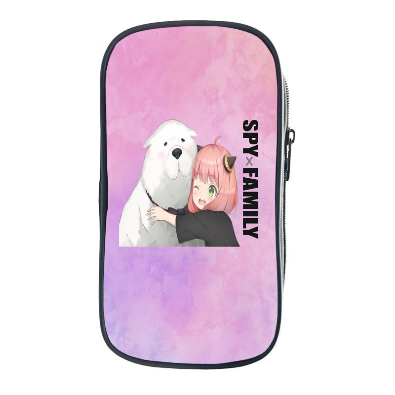 Семейный портативный пенал Spy X с героями мультфильмов Anya Forger, детская канцелярская сумка, большая вместительная сумка для хранения, школьная сумка-карандаш