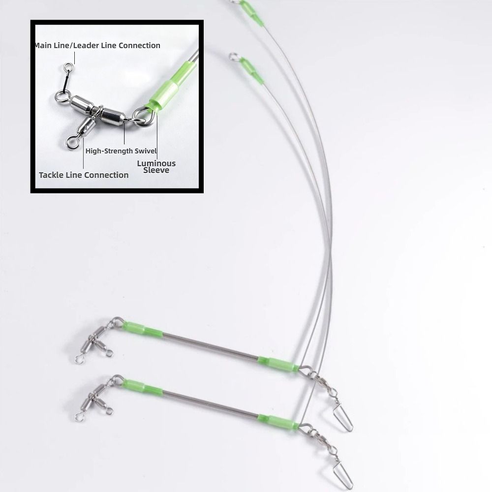 2pcs 2Pcs Set Anti Tangle Boom Sleeves Luminous Glow Luminous Fishing Tackle Saltwater Fishing