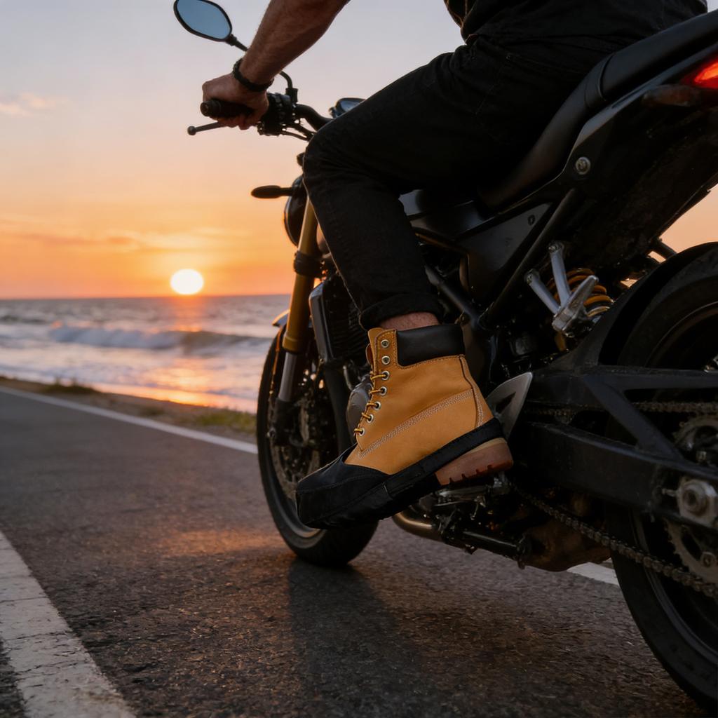 Motorcycle Shoe Protector - Shifter Cover & Boot Protector For Men & Women, Black