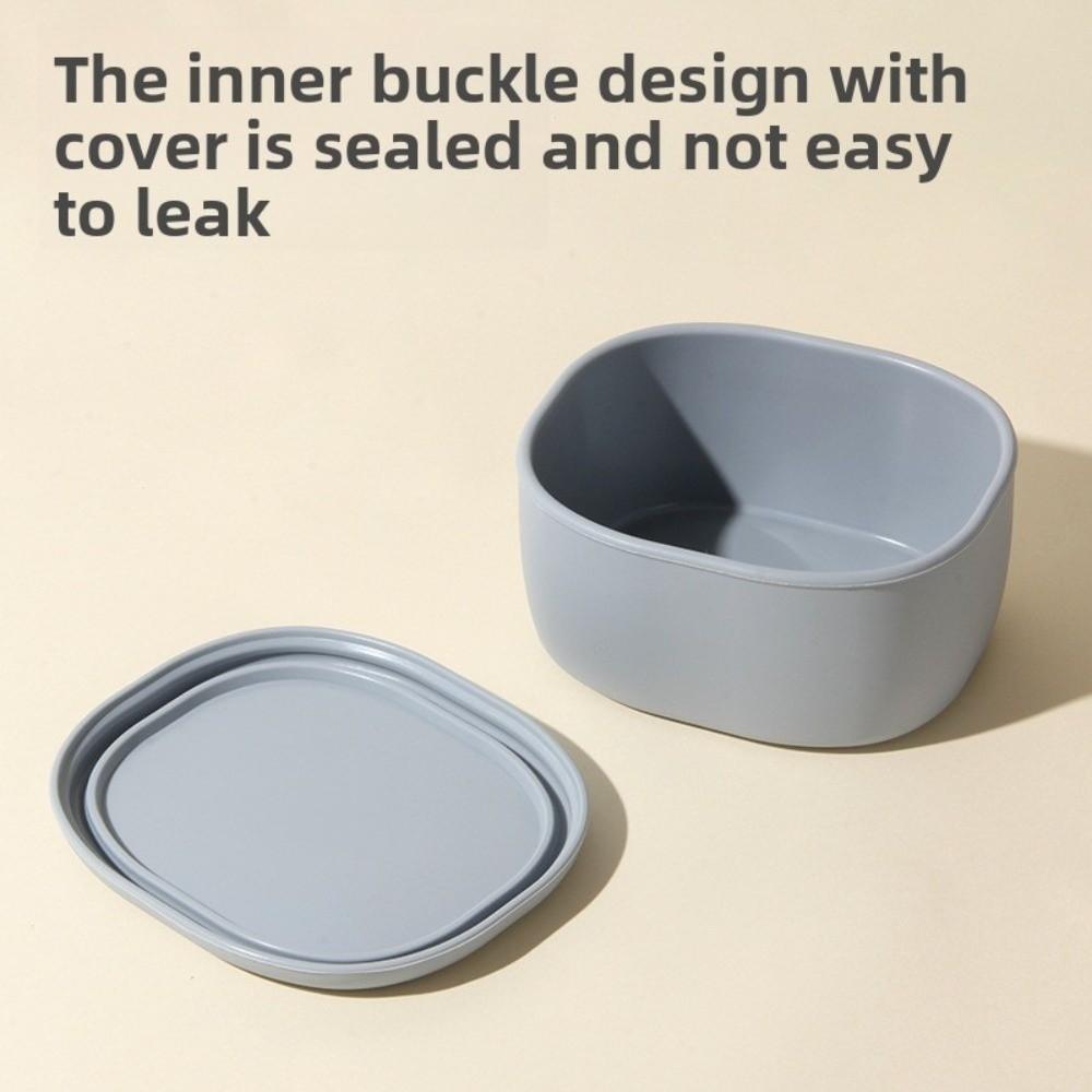New Food Grade Silicone Lunch Box 200/300/600ML with Lid Food Container Leak Proof BPA-Free Storage Box Picnic