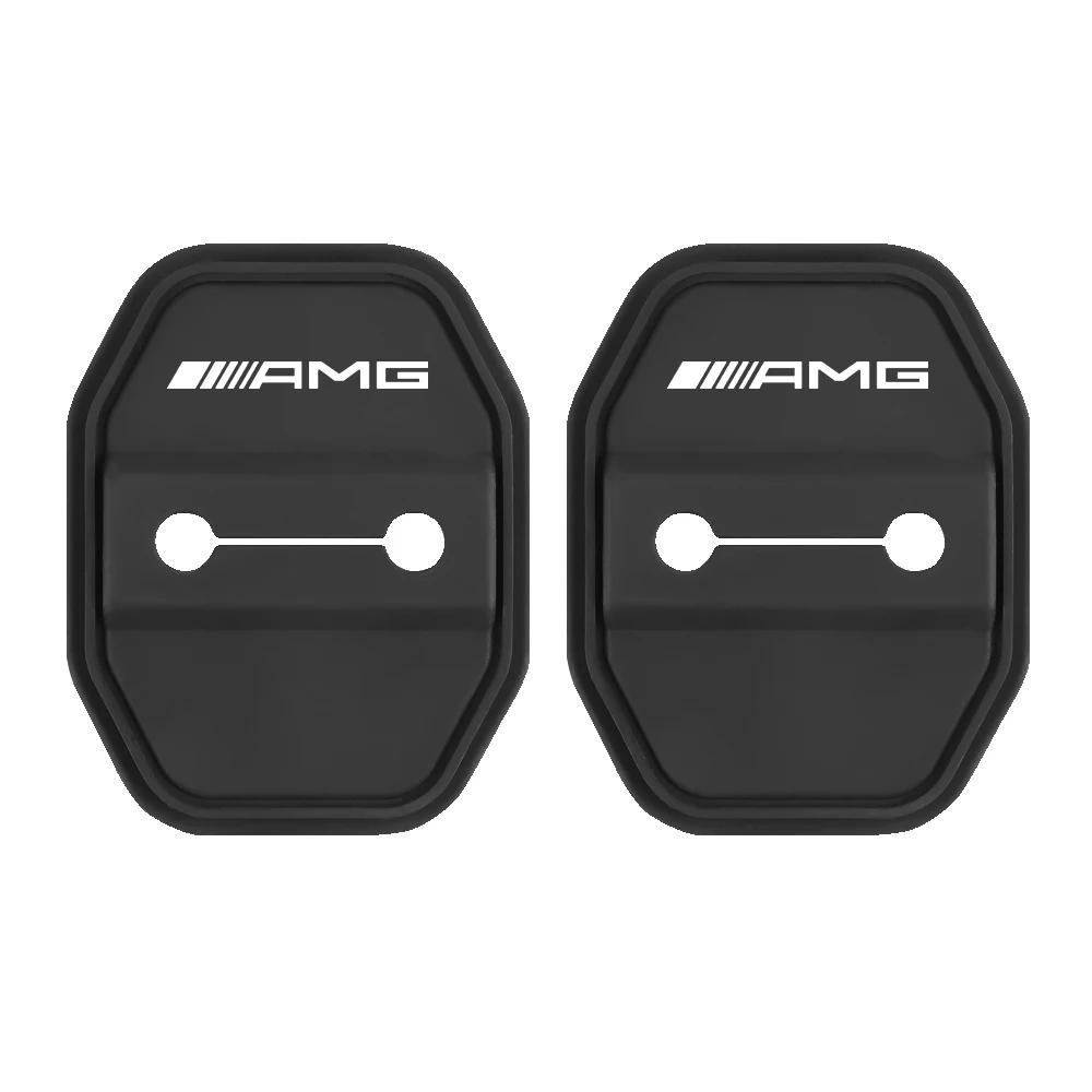 GLC GLB 2/4pcs Silicone Car Door Lock Buckle Protector Cover For Mercedes Benz AMG W204 W213 W205 W211 W176  W164 Cla Smart  Ac