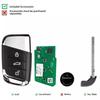 1PCS Autel IKEYVW003AL VW003AL Universal Smart Remote Key 3 Buttons for Volkswagen For Autel Smart Key For KM100 IM508 IM608