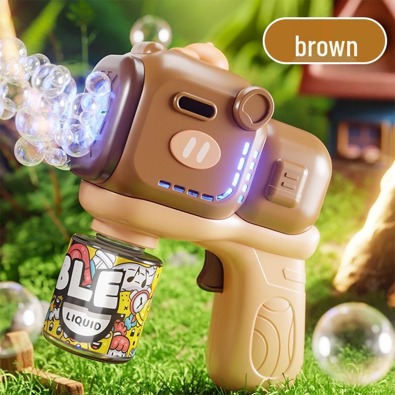Kids' Multi-Hole Automatic Bubble Gun – Handheld Blower for Outdoor Fun