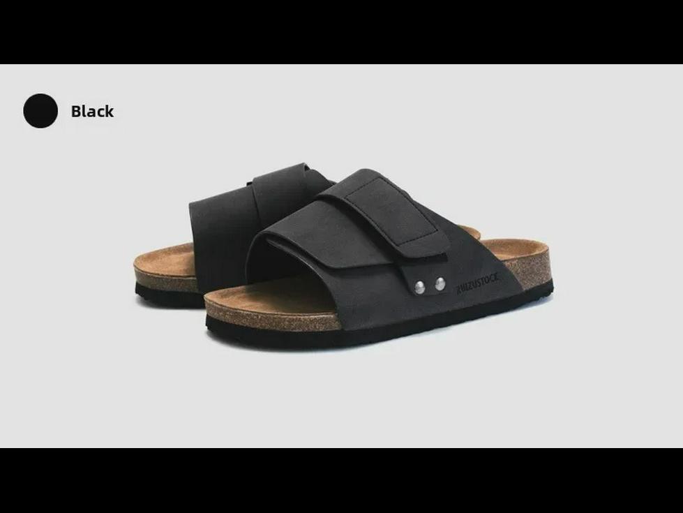 Мужские тапочки из пробки RUIZUSTOCK: Осенние и летние пляжные сандалии, водонепроницаемый нубук