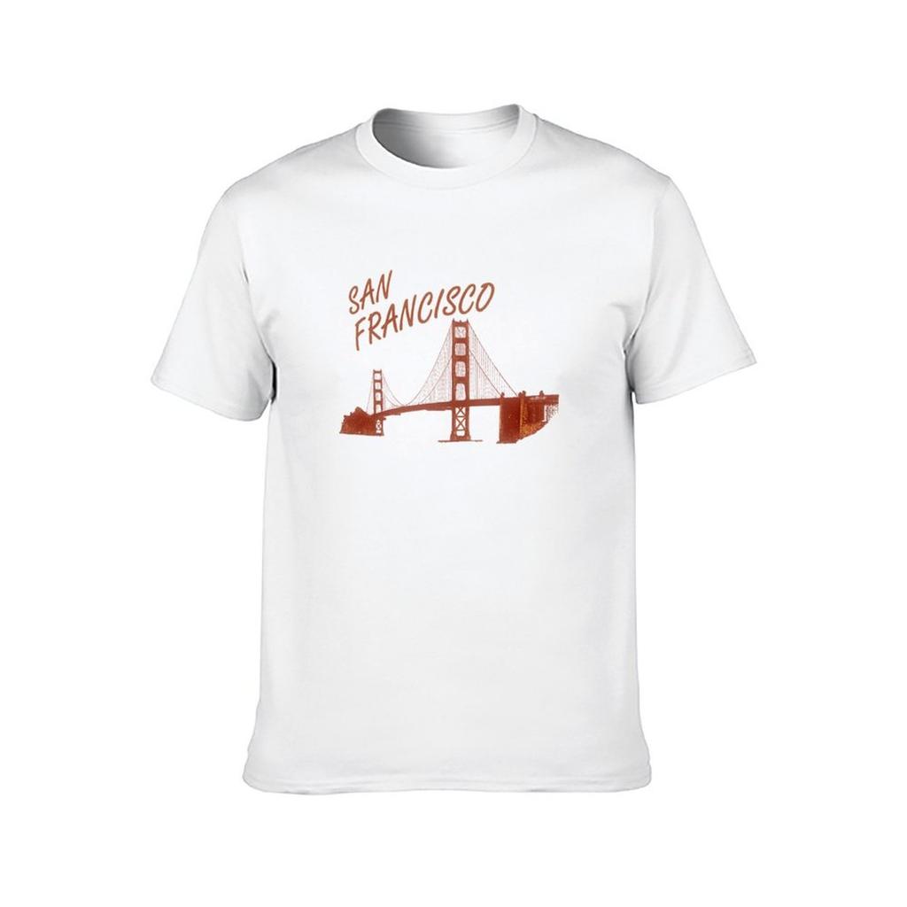 San Francisco Print T-Shirt oversized affliction shirts mens cotton t shirts