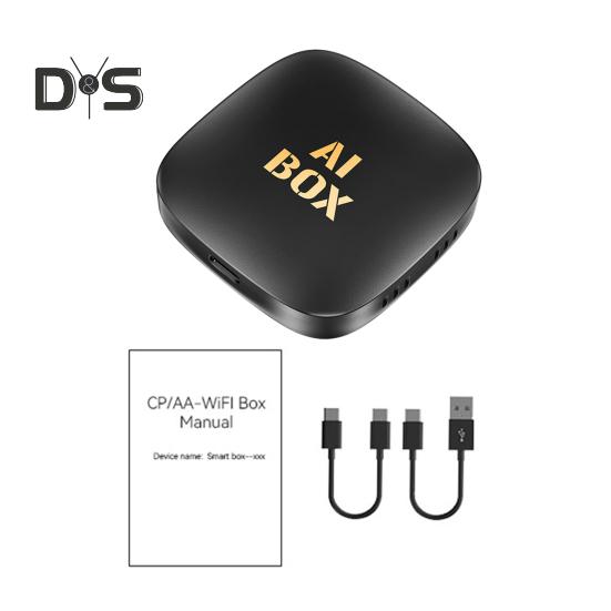 Беспроводной адаптер для Android Auto преобразует проводное соединение в беспроводное для Carplay, поддерживает Netflix, карты TF/USB, голосовое управление, сенсорное управление на рулевом колесе