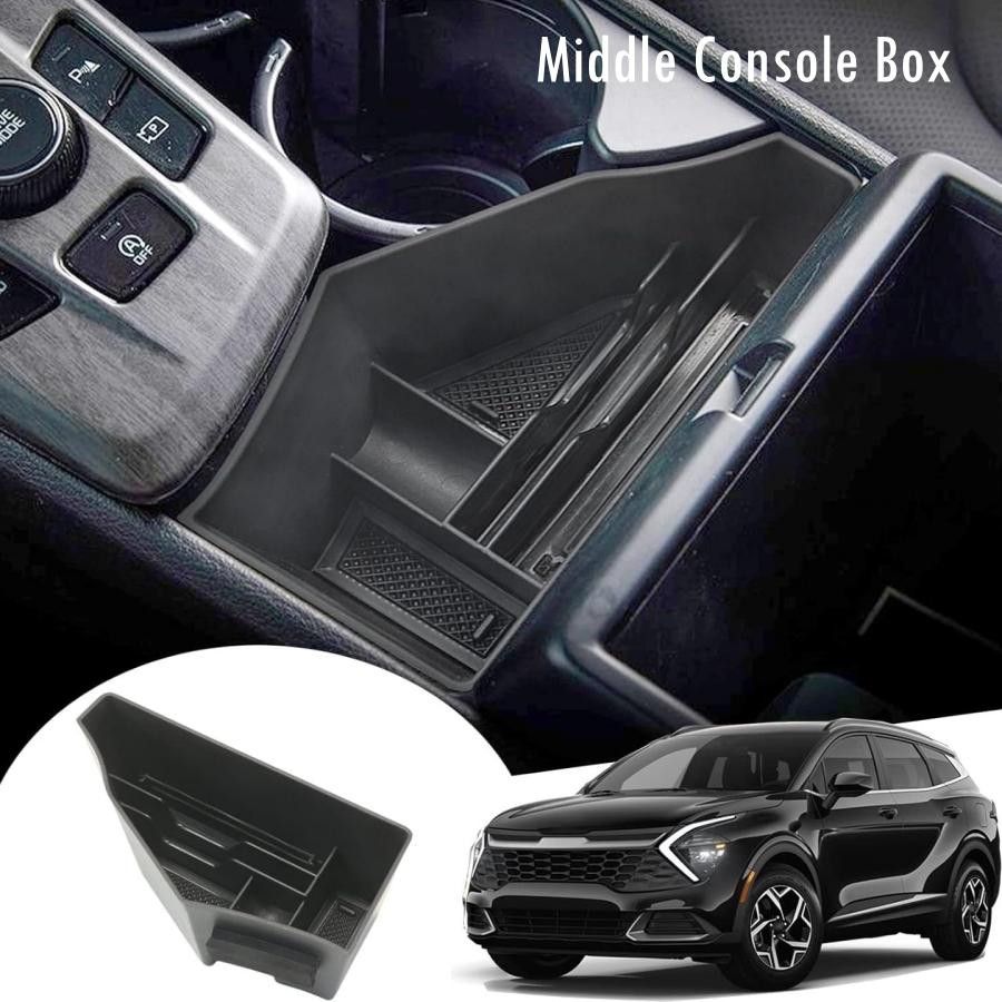 Center Console Organizer For Kia Sportage NQ5 Hybrid 2023 2024 with Electronic Transmission ONLY Armrest Storage Box Middle Tray