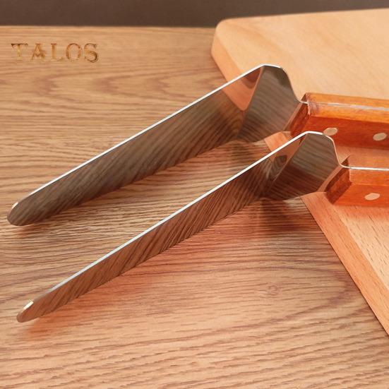 Лопатка для торта с деревянной ручкой, треугольная лопатка из нержавеющей стали, прочная, удобная ручка, лопатка для сыра, пиццы для дома