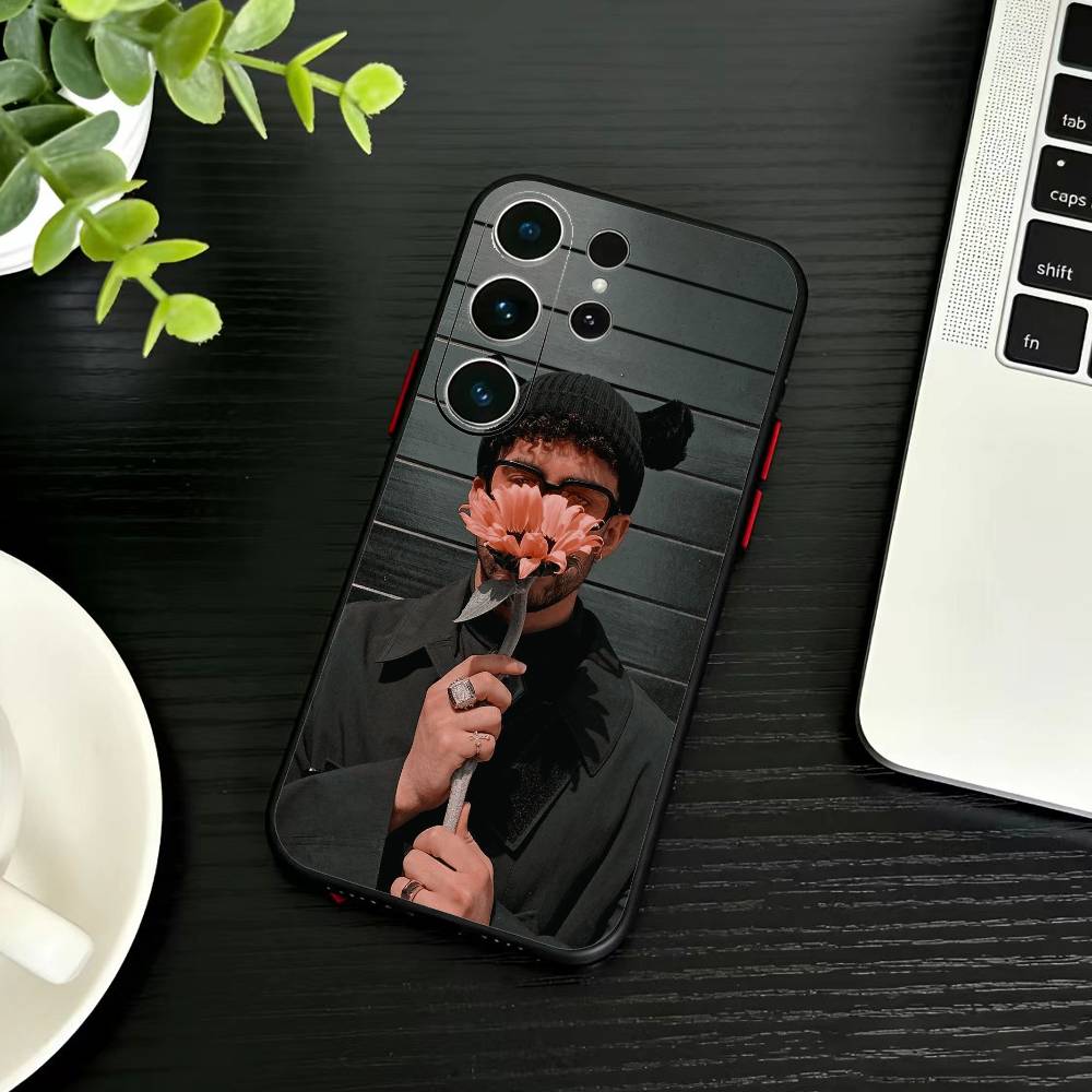 Bad Y-Bunny Phone Case For Samsung S26,S25,S24,S23,S22,S21,S20,Plus,Fe,Lite,Others Black Cover