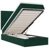 Ottoman Bed with Mattress Dark Green 80x200 cm Velvet