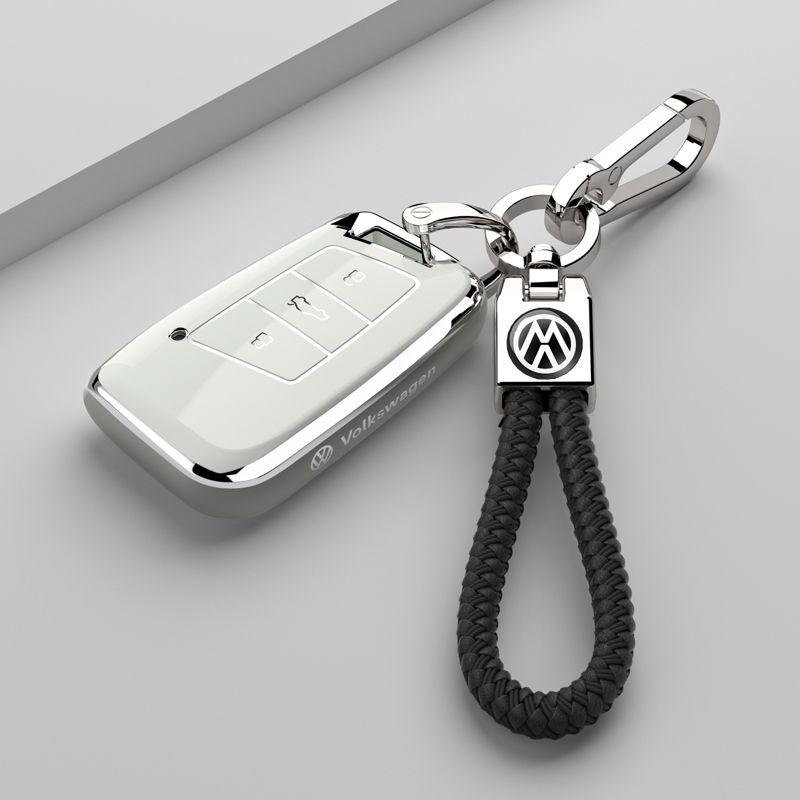 opq1 Soft TPU Car Key Case Cover Holder Shell Bag For VW Volkswagen Passat B8 Tiguan Magotan Protector Keychain Keychain Accessories