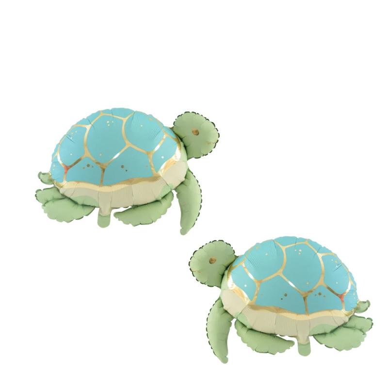 2pcs Cartoon Turtle Balloons Ocean Animal Foil Balloon Birthday Party Under the Sea Theme Summer Holiday Decoration Gifts 5