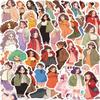 50 Chubby Cute Little Girl Doodle Stickers Guitar Notebook Suitcase DIY Waterproof
