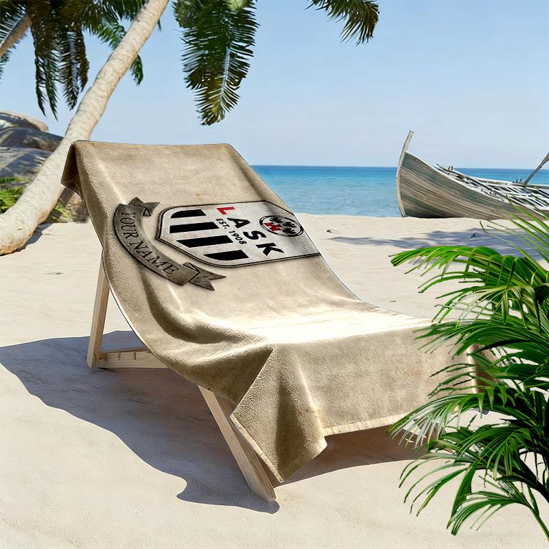 LASK Linz Print Beach Towel, Large Soft Quick Dry Towel for Beach Camping Swimming