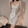 Shuo Yao Женская глубокое V сексуальная ночная сорочка 1069