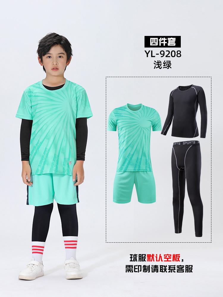 Children's badminton jersey set Printed boys and girls autumn and winter long-sleeved competition training clothes Warm sports jerseys