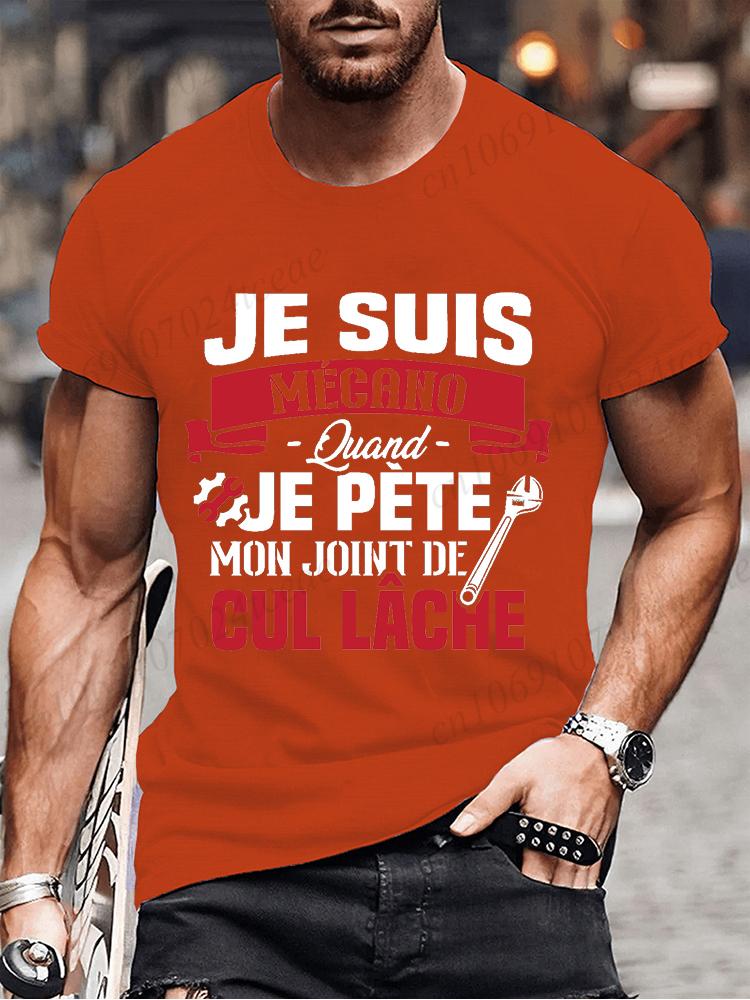 You Know I'm Mechano T Shirt Funny French Dad Gift Worker Humor Shirts Vintage Tee Casual Unisex Summer Fashion T-shirts Clothes