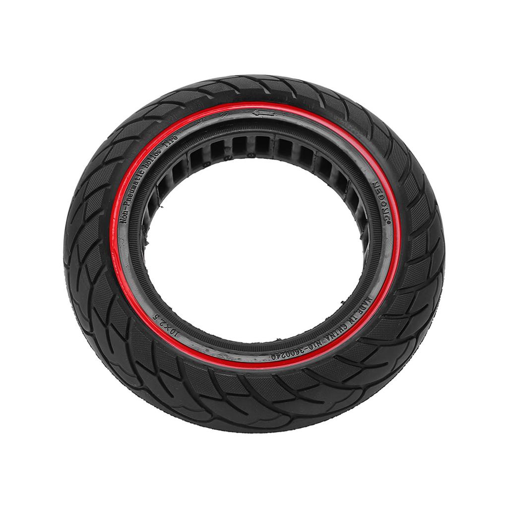 10x2.5 Inch Electric Scooter Solid Tire Honeycomb Rubber Scooter Tubeless Tire for Xiaomi M365 Red