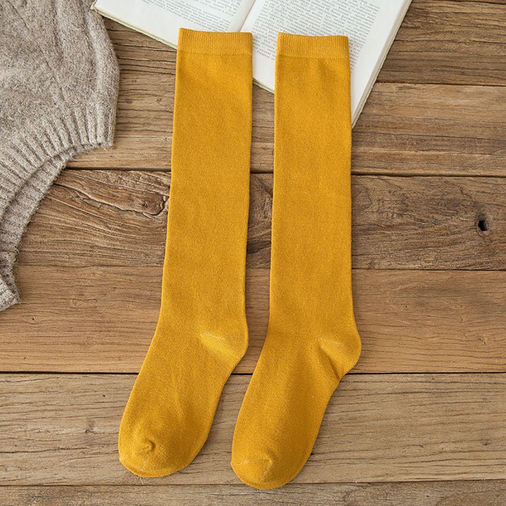 Elastic Sexy For Girl Student Solid color Cotton Hosiery Women Stockings Knee High Socks Calf Sock
