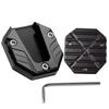 LUYING Side Stand Plate, Alloy, General Purpose Parts, Honda, Yamaha, Kawasaki, Suzuki (Black X 1)