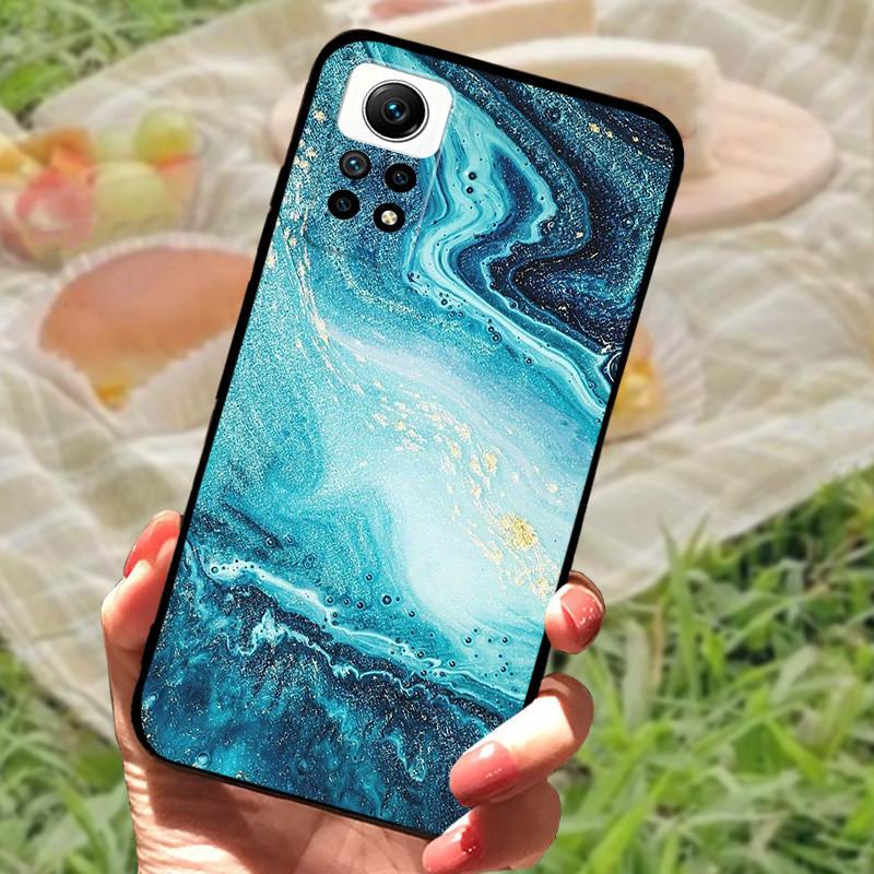 Чехол для Redmi Note 12 Pro 4G, силиконовый, мягкий, мраморный, черный бампер, Funda Coque, для Xiaomi Redmi Note 12 Pro, защитный чехол для телефона